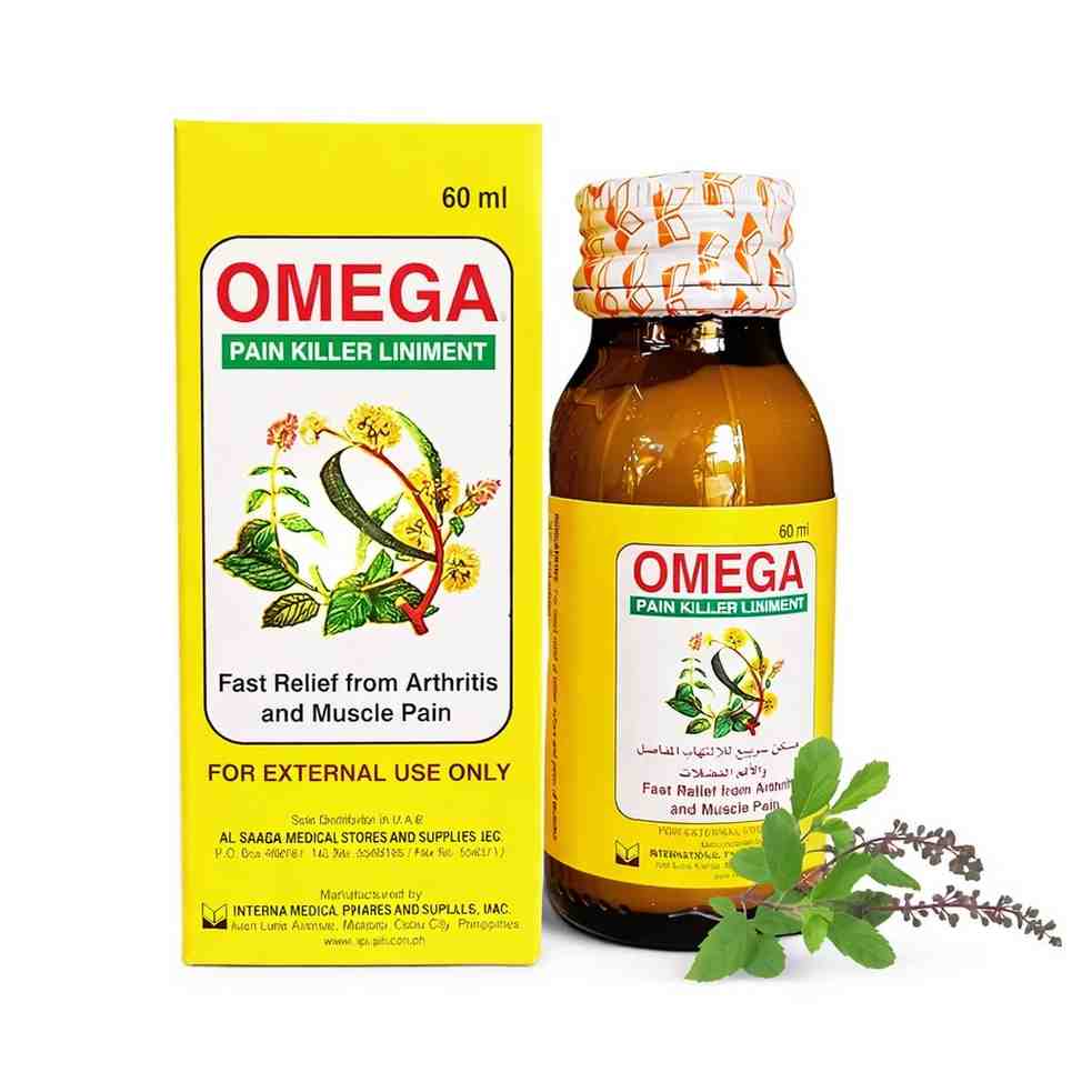 Omega Pain Killer Liniment Oil – 60 ml -Philippines